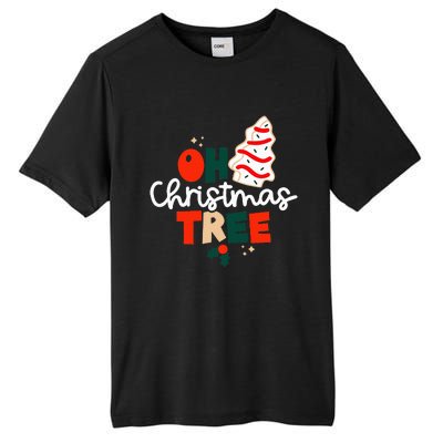 Oh Christmas Tree Cakes Debbie Funny Christmas Snack Cake Tall Fusion ChromaSoft Performance T-Shirt