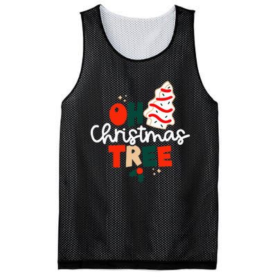 Oh Christmas Tree Cakes Debbie Funny Christmas Snack Cake Mesh Reversible Basketball Jersey Tank