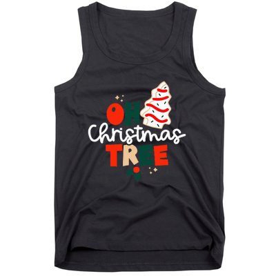 Oh Christmas Tree Cakes Debbie Funny Christmas Snack Cake Tank Top