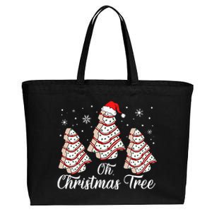 Oh Christmas Tree Cakes Debbie Funny Christmas Snack Cake Cotton Canvas Jumbo Tote