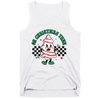 Oh Christmas Tree Cakes Debbie Becky Jen Groovy Retro Pajama Tank Top