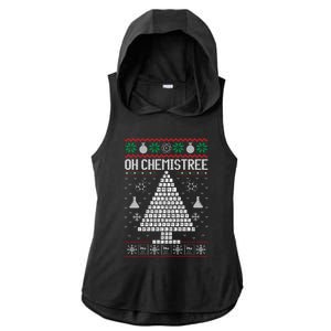 Oh Chemist Tree Merry Chemistree Chemistry Ugly Christmas Ladies PosiCharge Tri-Blend Wicking Draft Hoodie Tank