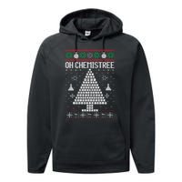 Oh Chemist Tree Merry Chemistree Chemistry Ugly Christmas Performance Fleece Hoodie