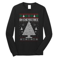 Oh Chemist Tree Merry Chemistree Chemistry Ugly Christmas Long Sleeve Shirt