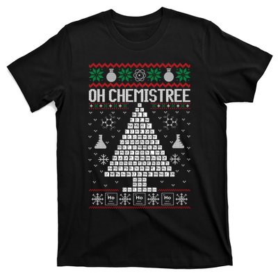 Oh Chemist Tree Merry Chemistree Chemistry Ugly Christmas T-Shirt