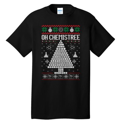 Oh Chemist Tree Merry Chemistree Chemistry Ugly Christmas Tall T-Shirt