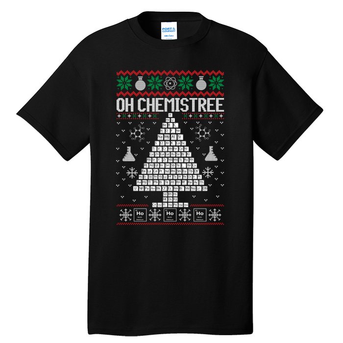 Oh Chemist Tree Merry Chemistree Chemistry Ugly Christmas Tall T-Shirt