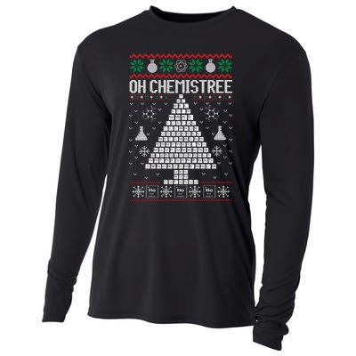 Oh Chemist Tree Merry Chemistree Chemistry Ugly Christmas Cooling Performance Long Sleeve Crew