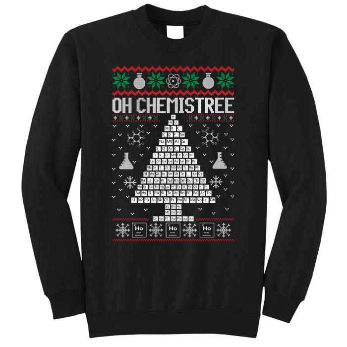 Oh Chemist Tree Merry Chemistree Chemistry Ugly Christmas Tall Sweatshirt