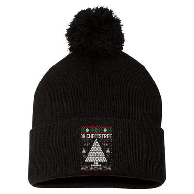 Oh Chemist Tree Merry Chemistree Chemistry Ugly Christmas Pom Pom 12in Knit Beanie