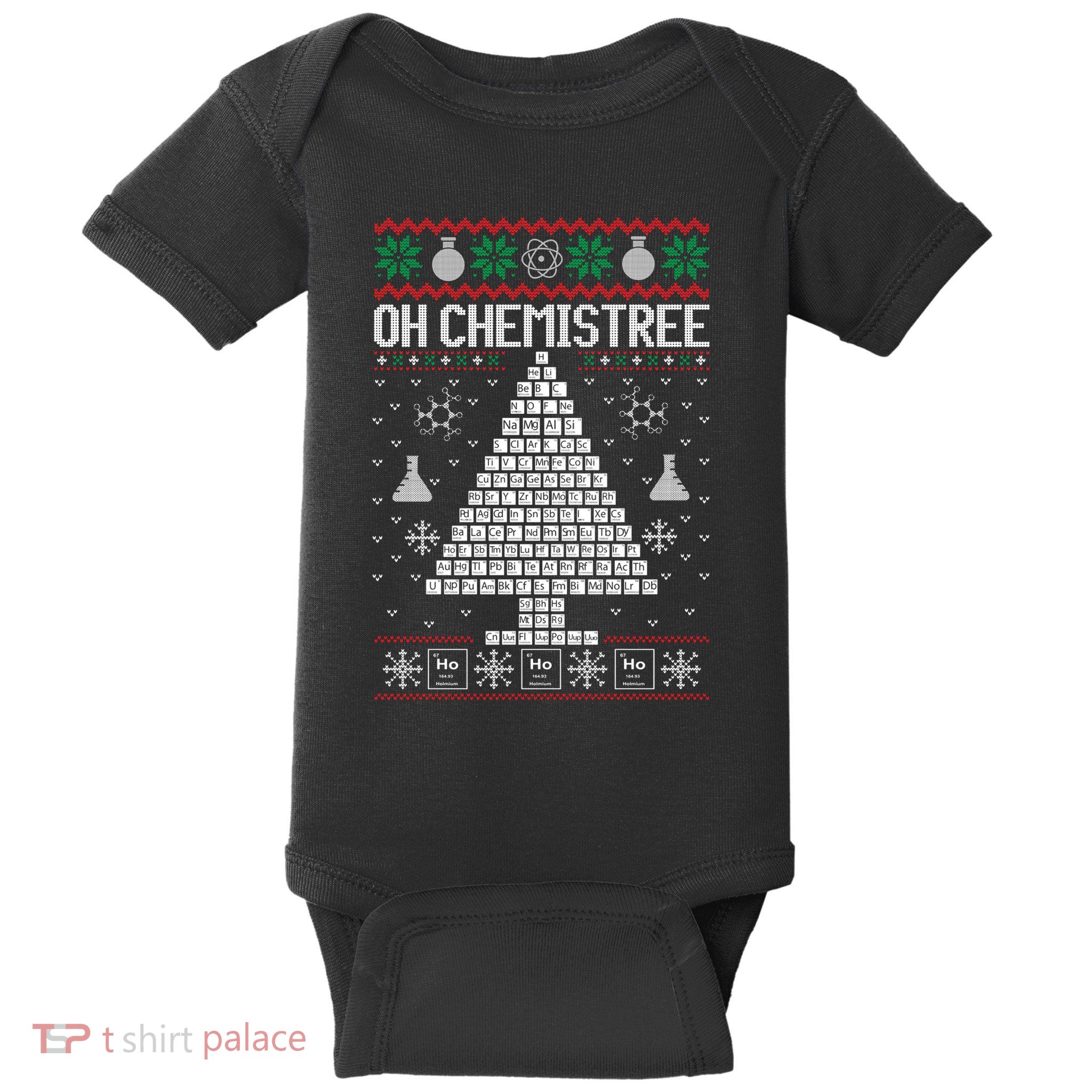 Oh Chemist Tree Merry Chemistree Chemistry Ugly Christmas Baby Bodysuit