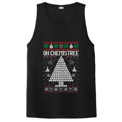 Oh Chemist Tree Merry Chemistree Chemistry Ugly Christmas PosiCharge Competitor Tank