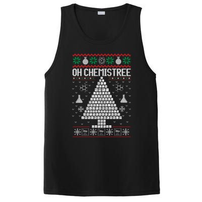 Oh Chemist Tree Merry Chemistree Chemistry Ugly Christmas PosiCharge Competitor Tank