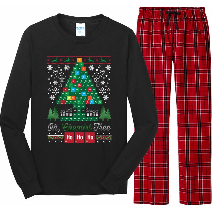 Oh Chemist Tree Merry Christmas Ugly Long Sleeve Pajama Set