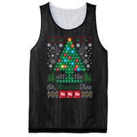 Oh Chemist Tree Merry Christmas Ugly Mesh Reversible Basketball Jersey Tank