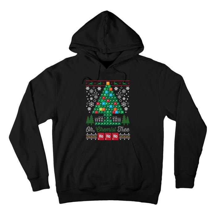 Oh Chemist Tree Merry Christmas Ugly Tall Hoodie