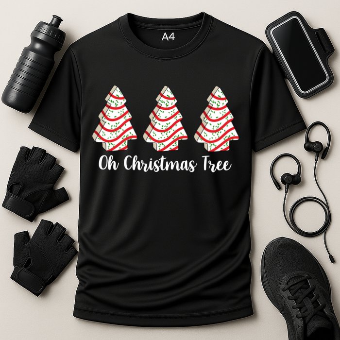 Oh Christmas Tree Holiday Cookie Cooling Performance Crew T-Shirt