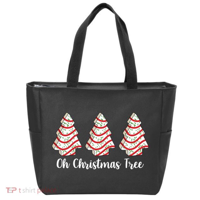 Oh Christmas Tree Holiday Cookie Zip Tote Bag