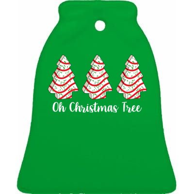 Oh Christmas Tree Holiday Cookie Ceramic Bell Ornament