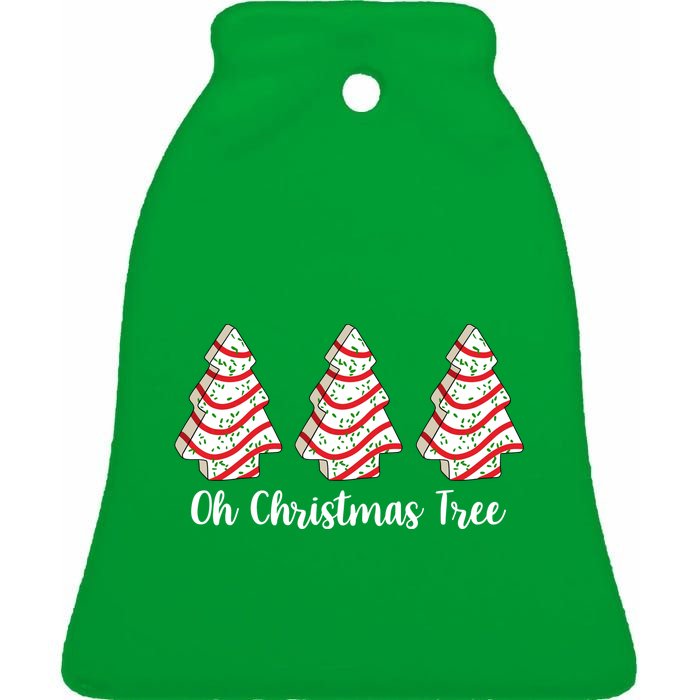 Oh Christmas Tree Holiday Cookie Ceramic Bell Ornament