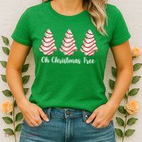 Oh Christmas Tree Holiday Cookie Womens T-Shirt