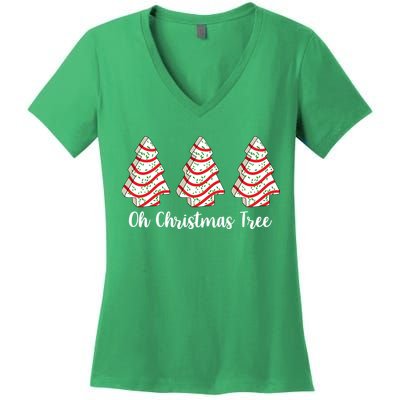 Oh Christmas Tree Holiday Cookie Women's V-Neck T-Shirt