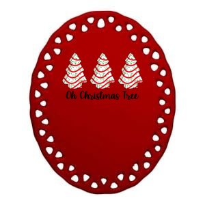 Oh Christmas Tree Holiday Cookie Ceramic Oval Ornament