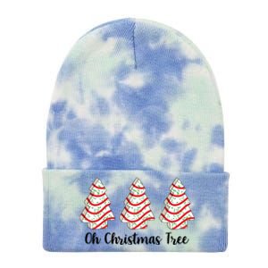 Oh Christmas Tree Holiday Cookie Tie Dye 12in Knit Beanie