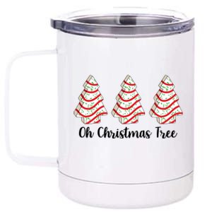 Oh Christmas Tree Holiday Cookie 12 oz Stainless Steel Tumbler Cup