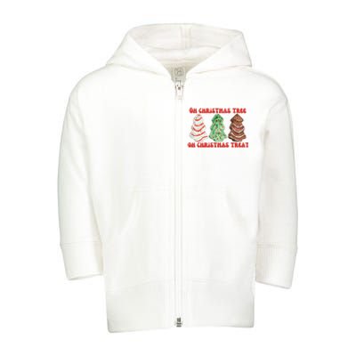 Oh Christmas Tree Oh Christmas Treat Toddler Zip Fleece Hoodie