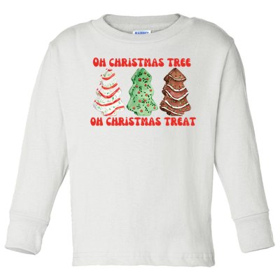 Oh Christmas Tree Oh Christmas Treat Toddler Long Sleeve Shirt