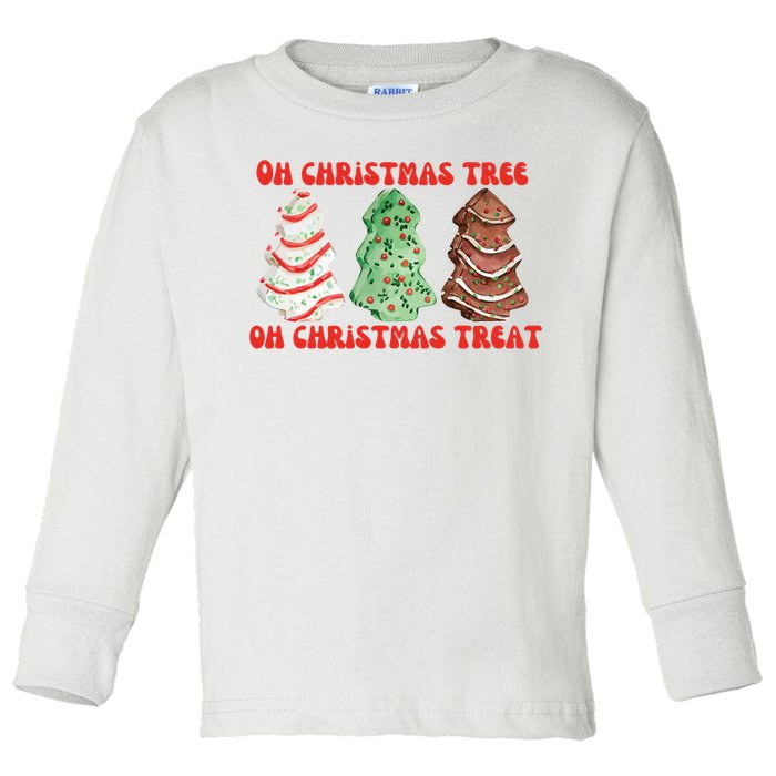 Oh Christmas Tree Oh Christmas Treat Toddler Long Sleeve Shirt