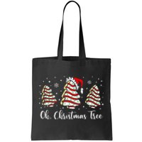 Oh Christmas Tree Cakes Debbie Funny Christmas Snack Cake Tote Bag