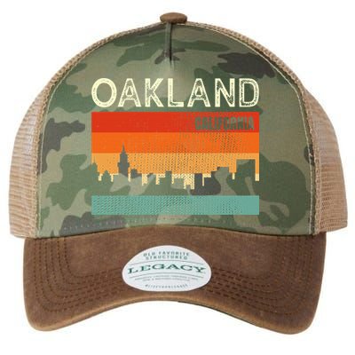 Oakland California Town Skyline Legacy Tie Dye Trucker Hat