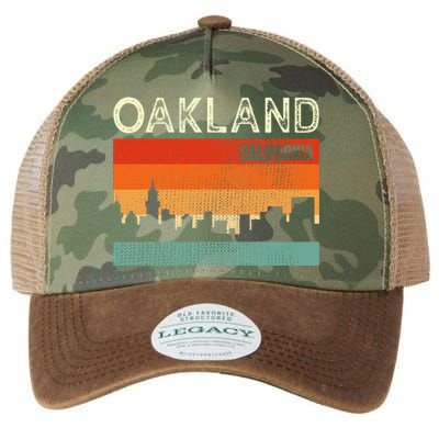 Oakland California Town Skyline Legacy Tie Dye Trucker Hat