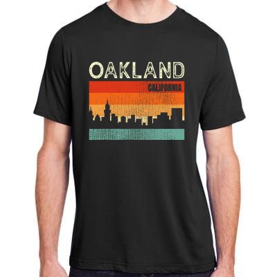 Oakland California Town Skyline Adult ChromaSoft Performance T-Shirt