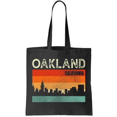 Oakland California Town Skyline Tote Bag