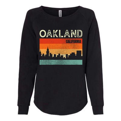 Oakland California Town Skyline Womens California Wash Sweatshirt