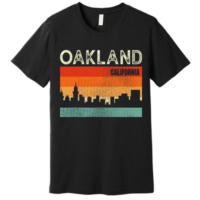 Oakland California Town Skyline Premium T-Shirt