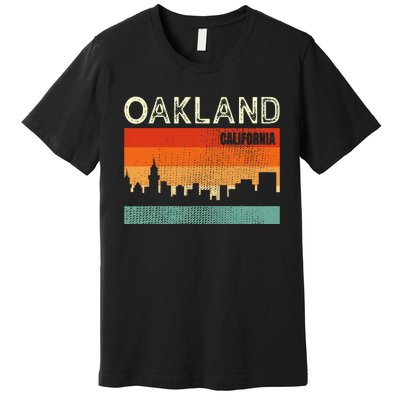 Oakland California Town Skyline Premium T-Shirt