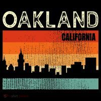 Oakland California Town Skyline Premium T-Shirt