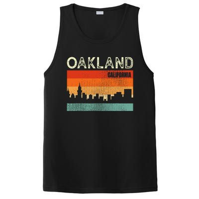 Oakland California Town Skyline PosiCharge Competitor Tank