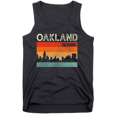 Oakland California Town Skyline Tank Top