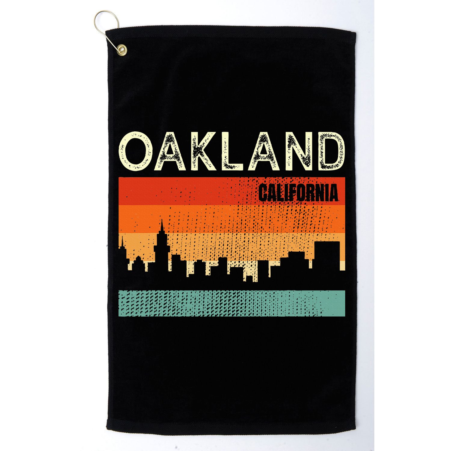 Oakland California Town Skyline Golf Towel