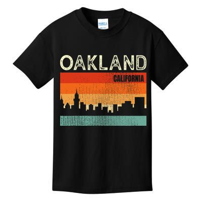 Oakland California Town Skyline Kids T-Shirt