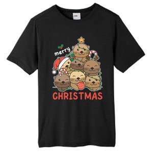 Otter Christmas Tree Funny Animal Merry Christmas Cute Gift Tall Fusion ChromaSoft Performance T-Shirt