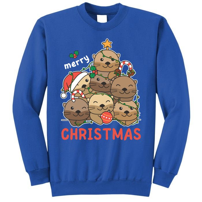 Otter Christmas Tree Funny Animal Merry Christmas Cute Gift Sweatshirt