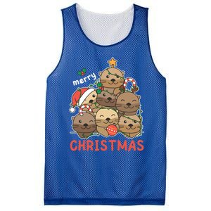 Otter Christmas Tree Funny Animal Merry Christmas Cute Gift Mesh Reversible Basketball Jersey Tank