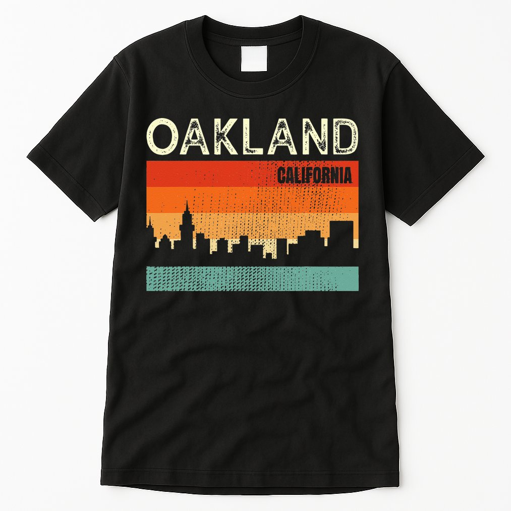Oakland California Town Skyline Tall T-Shirt