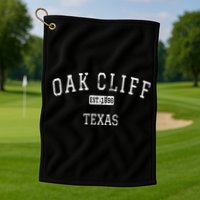 Oak Cliff Texas TX Vintage Golf Towel